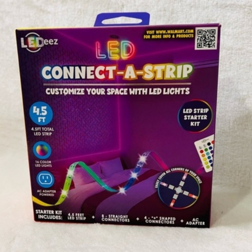LED Connect-A-Strip Starter Kit Multicolored Lights‎